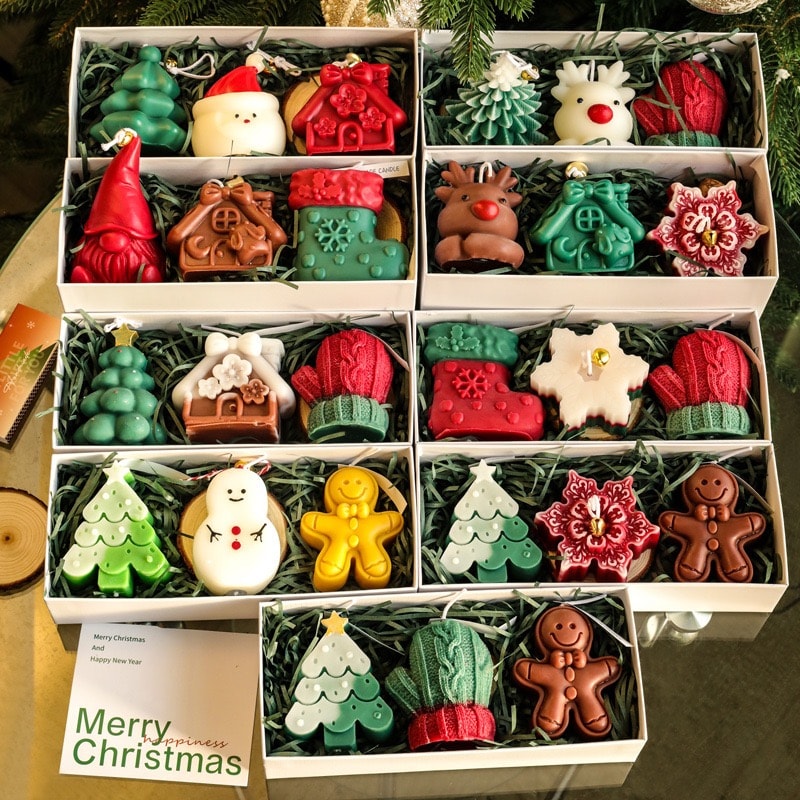 Christmas candle gift box collection - combination overview