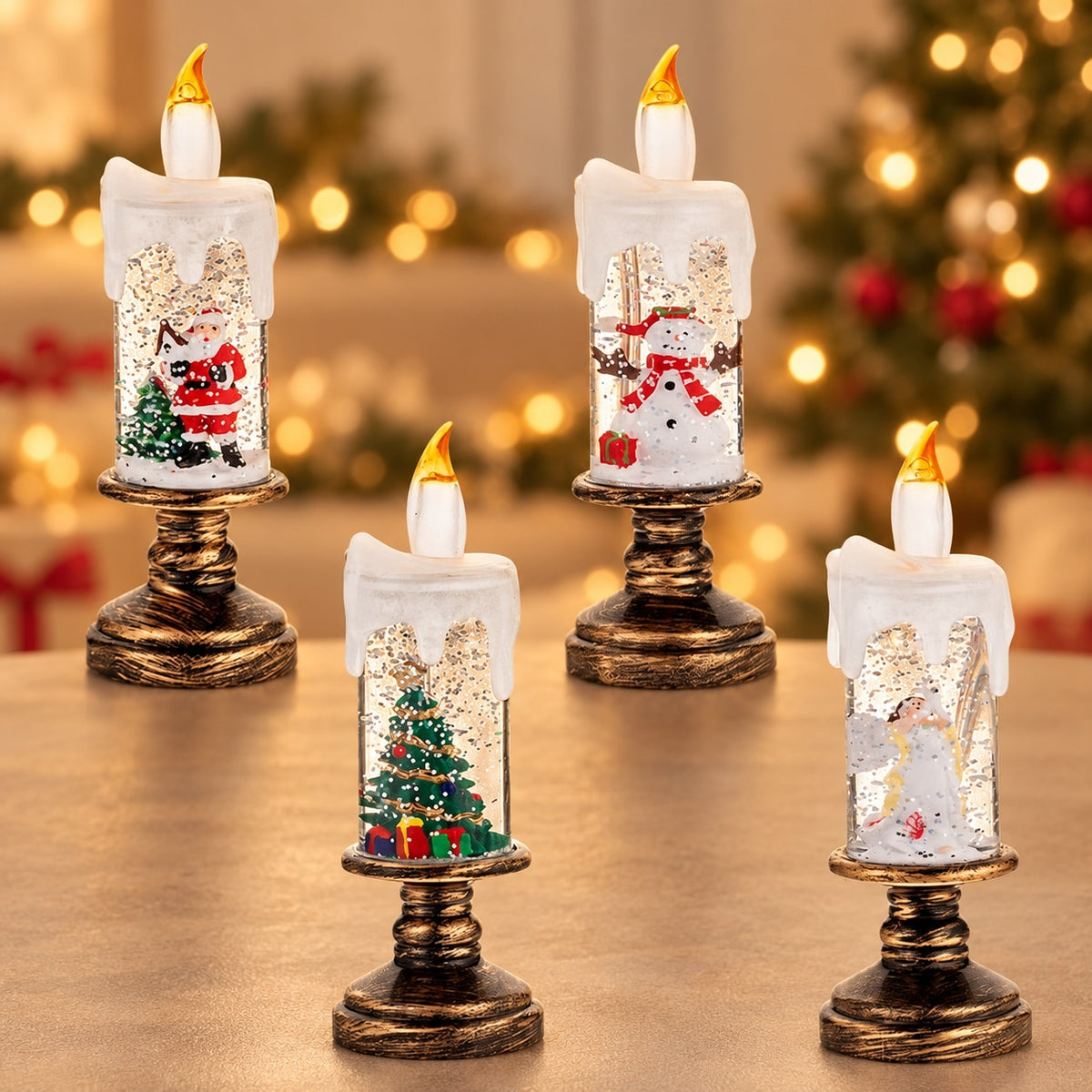 Christmas Glitter Candle Light | Mivolane