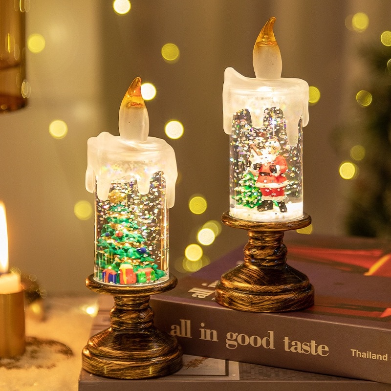 Christmas glitter candle light designs - collection overview